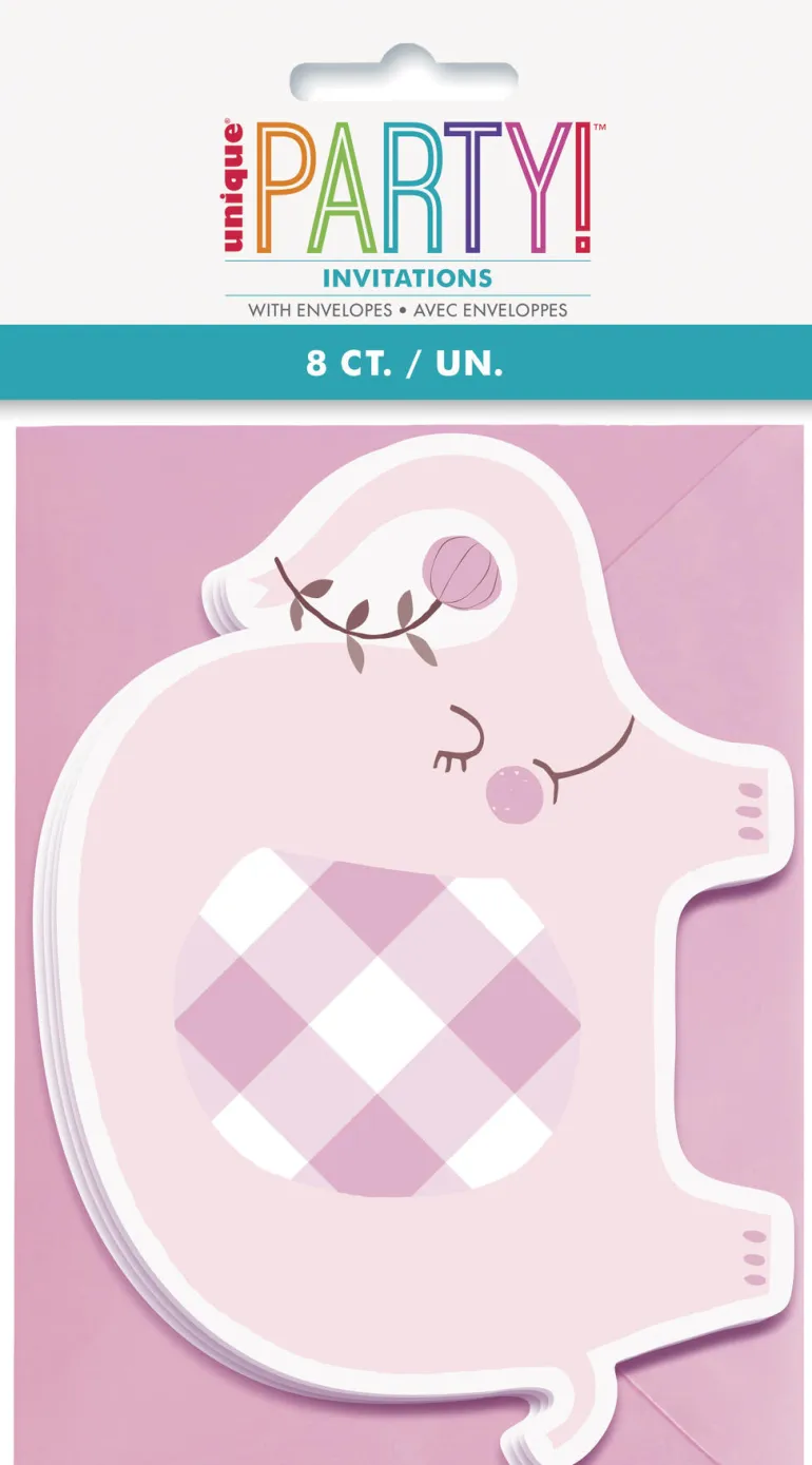 Invitasjoner - Babyshower Umbrellaphants