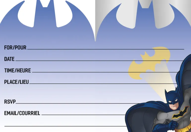 Invitasjoner - Batman - Papp