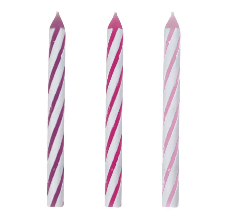 Kakelys - "Happy Birthday" - Rosa & Sølv