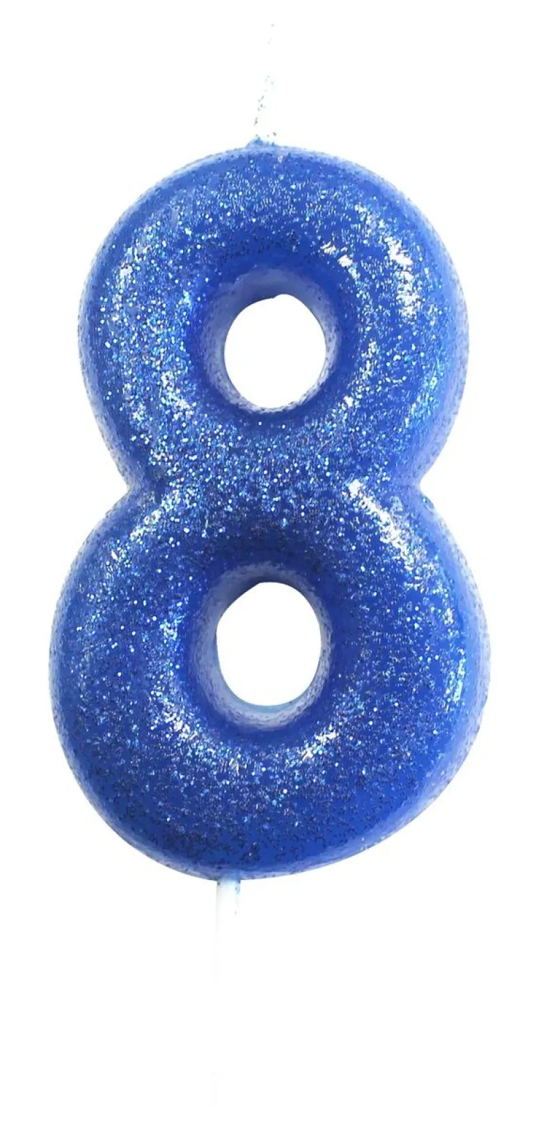 Kakelys - Nummer 8 - Glitter Blå