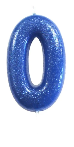 Kakelys - Nummer 0 - Glitter Blå