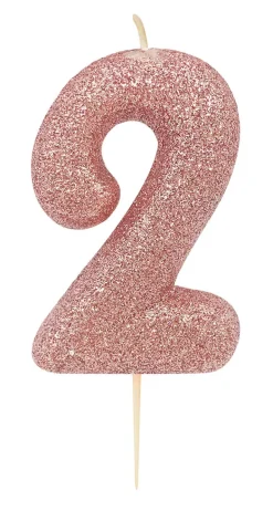 Kakelys - Nummer 2 - Glitter Rosegull