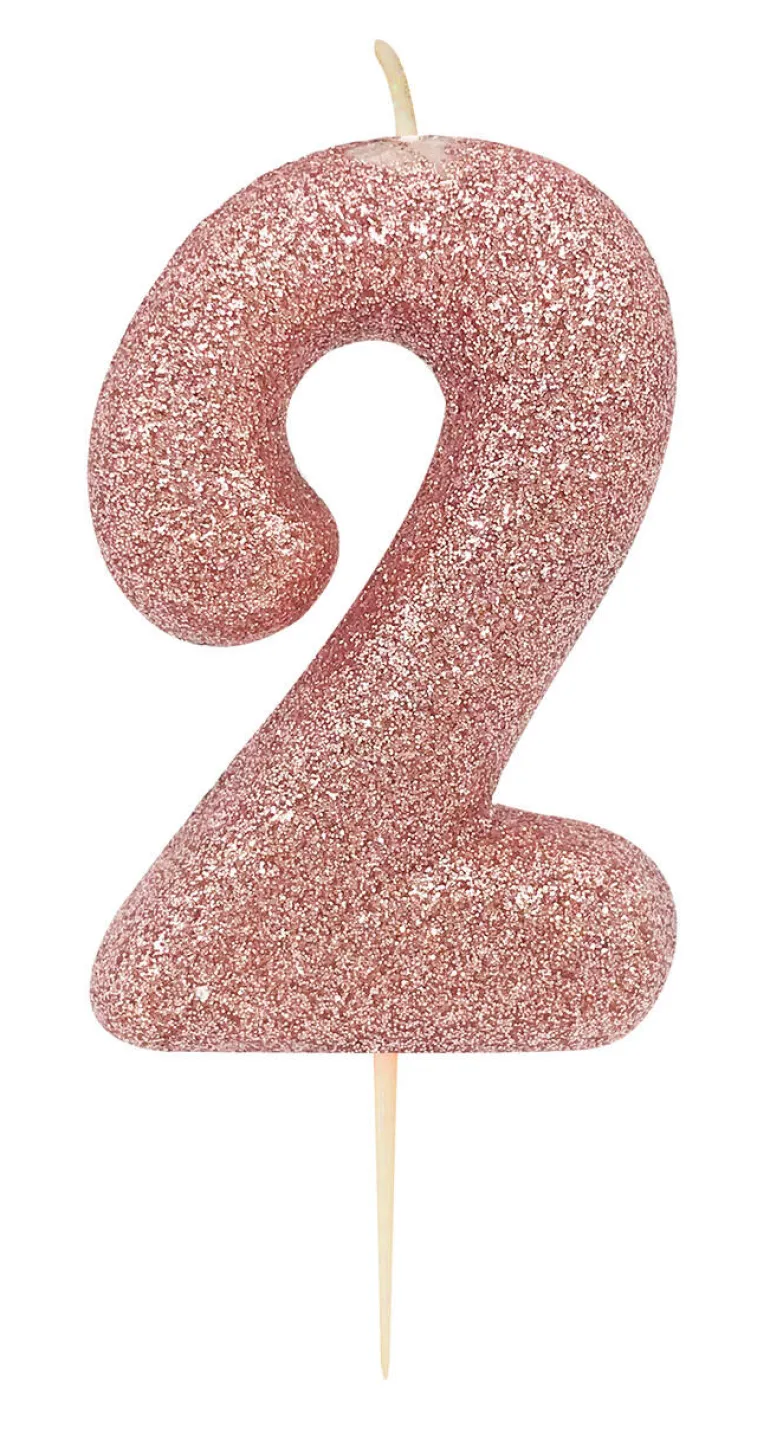 Kakelys - Nummer 2 - Glitter Rosegull
