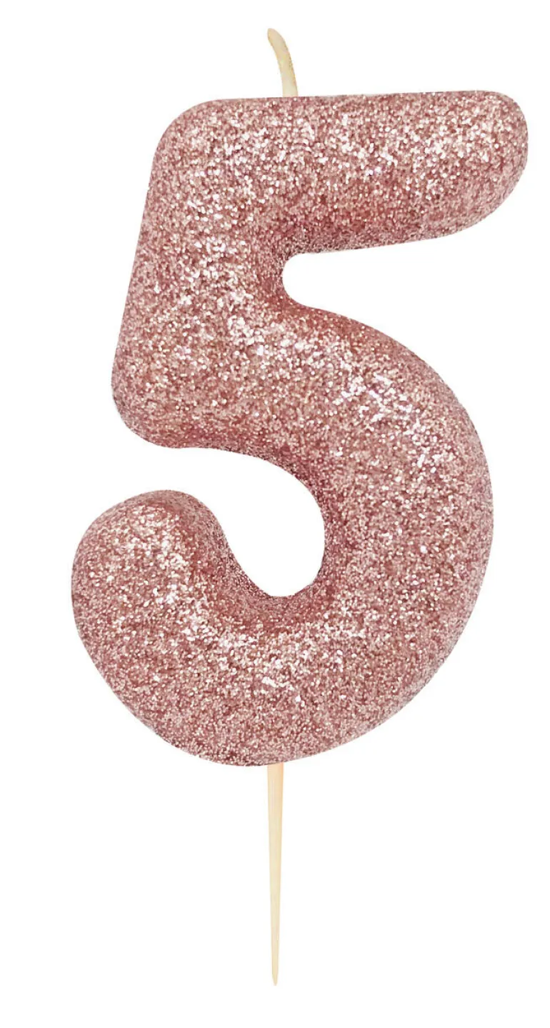 Kakelys - Nummer 5 - Glitter Rosegull