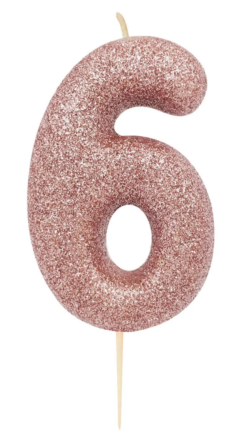 Kakelys - Nummer 6 - Glitter Rosegull