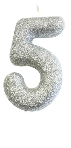 Kakelys - Nummer 5 - Glitter Sølv