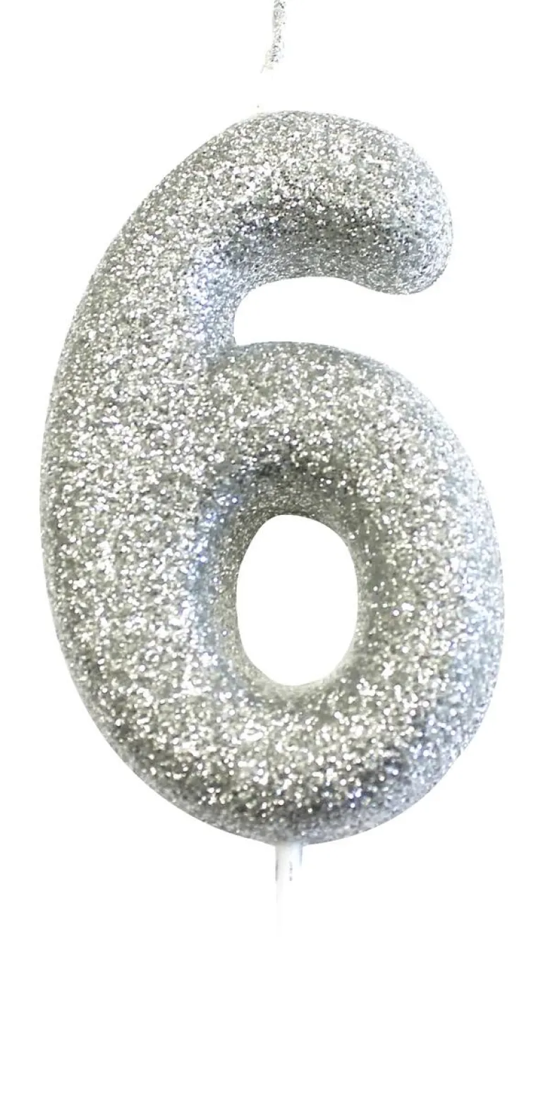 Kakelys - Nummer 6 - Glitter Sølv