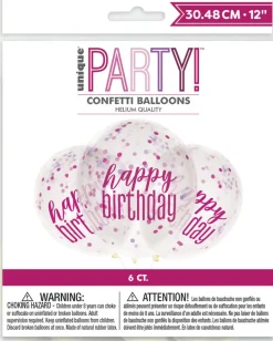 Konfettiballonger - "Happy Birthday"