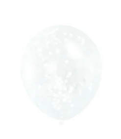 Konfettiballonger - Hvit