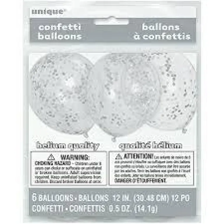Konfettiballonger - Sølv