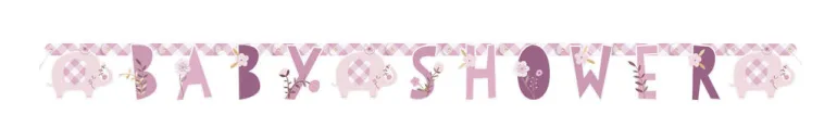 Leddbanner - Babyshower Umbrellaphants