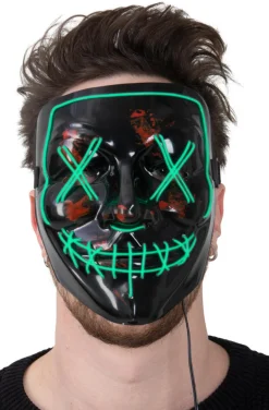 LED Maske - Horror - Grønn