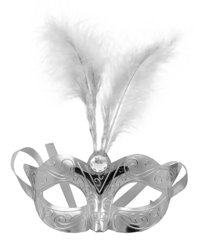 Maske - Sølv Metallic
