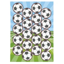 Mini fotball kakeskilt i spiselig papir