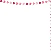 Papirgirlander hjerter - Rød, Rosa, hvit