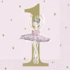 Papirservietter - Rosa Ballerina - 1 År