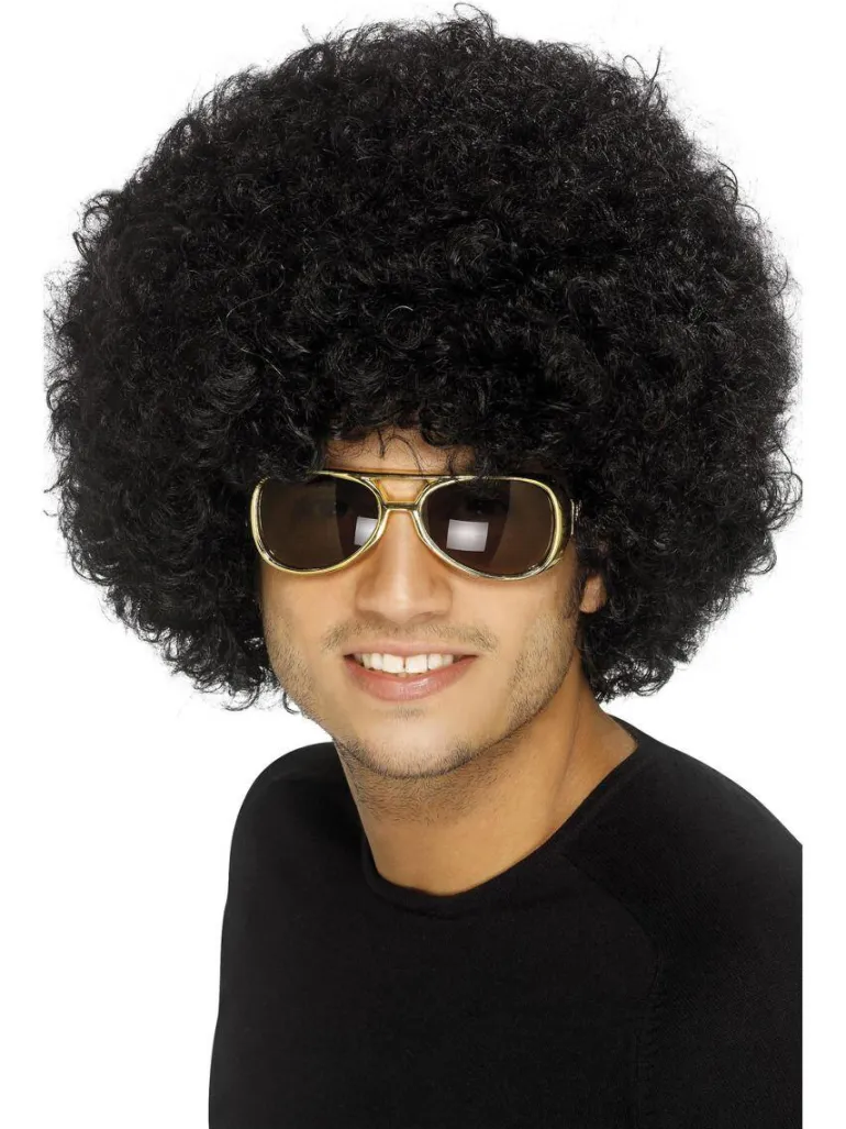 Parykk - 70-tall Afro - Sort