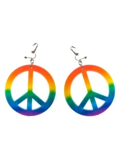 Peace - Rainbow øredobber