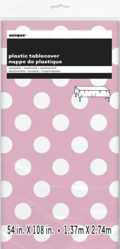 Plast Bordduk - Dots Lys Rosa