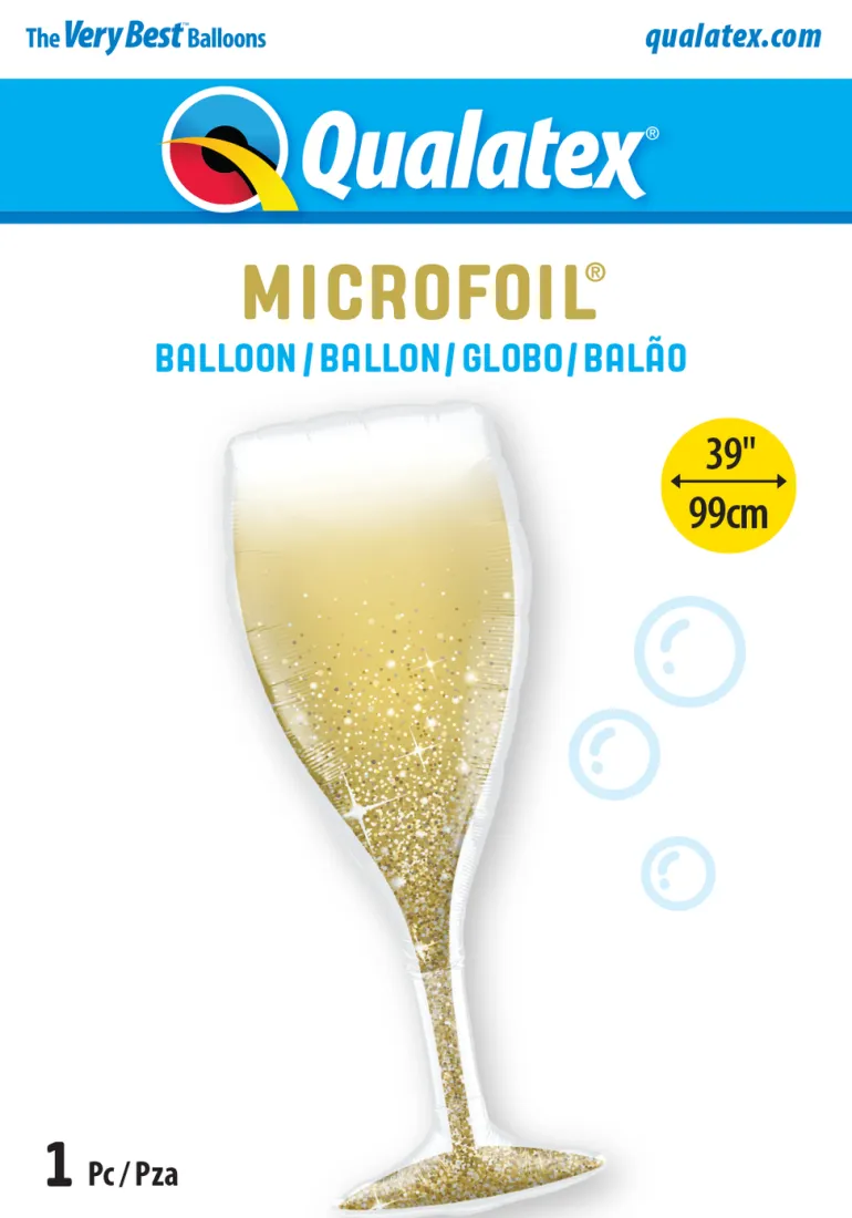Premium Ballongfigur - Champagneglass