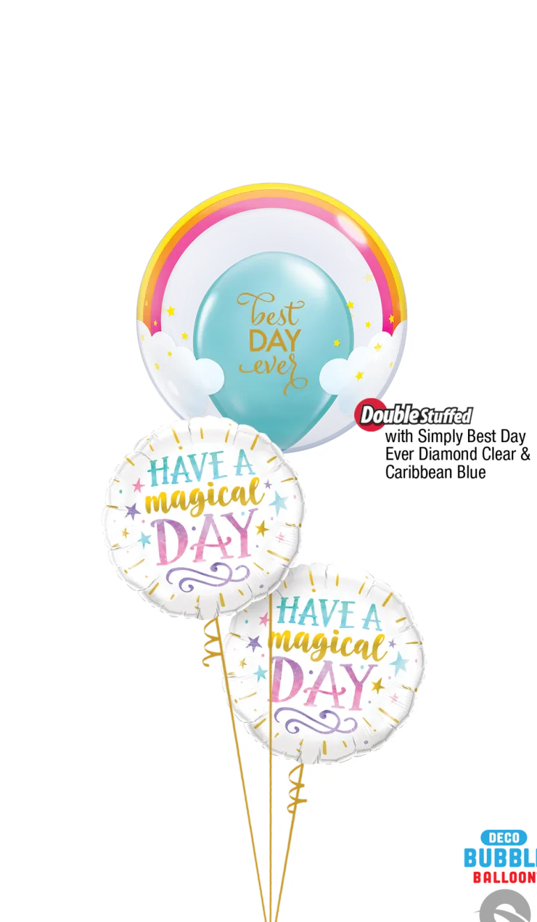 Premium Bubbleballong - Regnbue