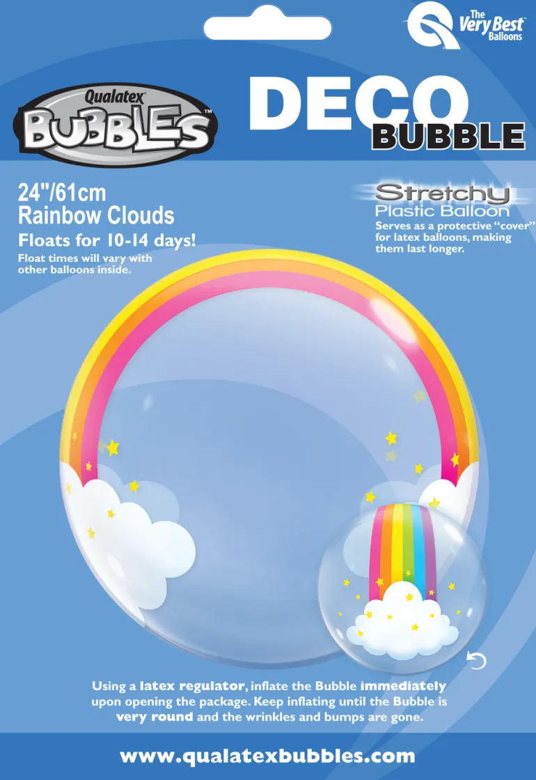 Premium Bubbleballong - Regnbue