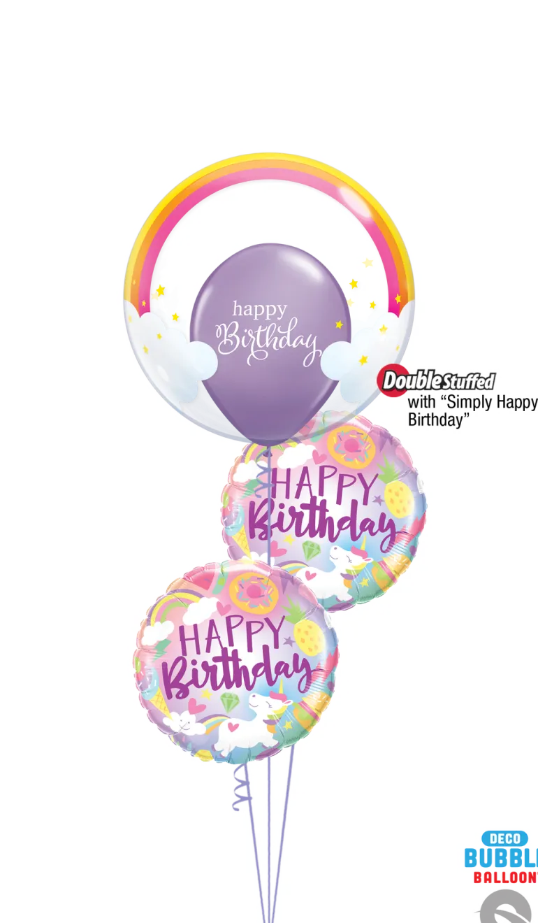 Premium Bubbleballong - Regnbue