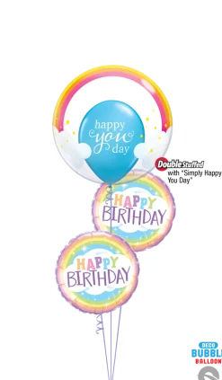 Premium Bubbleballong - Regnbue