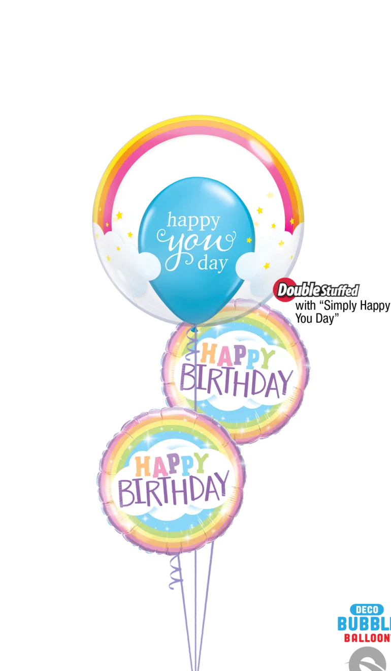 Premium Bubbleballong - Regnbue