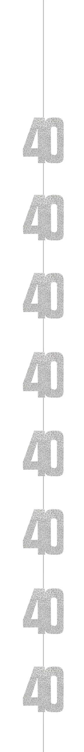 Sort & Sølv Glitz - #40