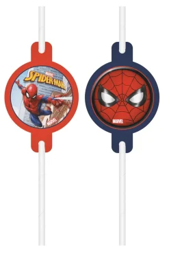 Sugerør - Spiderman Crimefighter - Papp