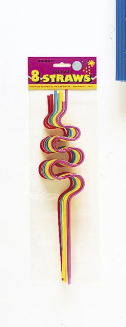 Sugerør - Squiggle - Assortert