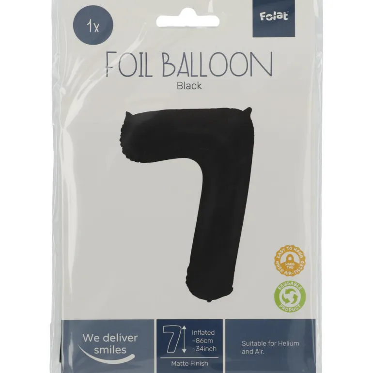 Tallballong Folie - Nummer 7 - Sort