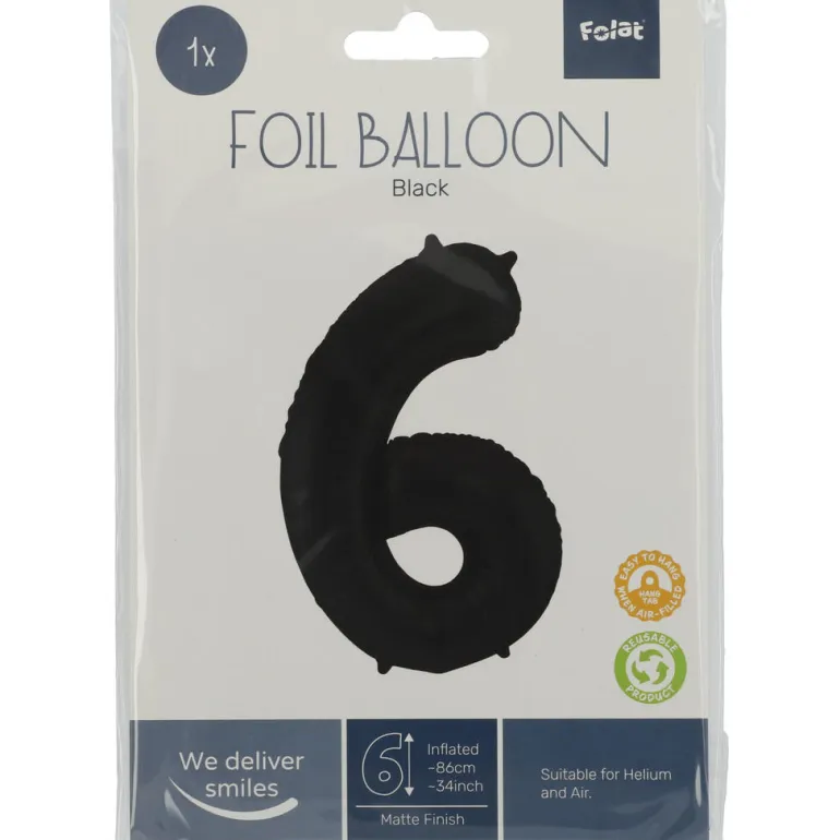 Tallballong Folie - Nummer 6 - Sort