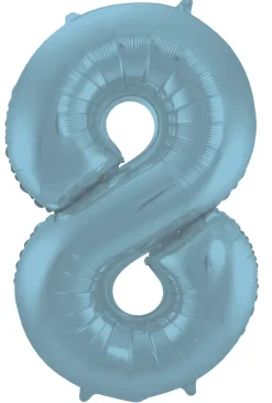 Tallballong - Nummer 8 - Pastel Blå Matt