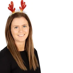 Tiara reinsdyrhorn med glitter
