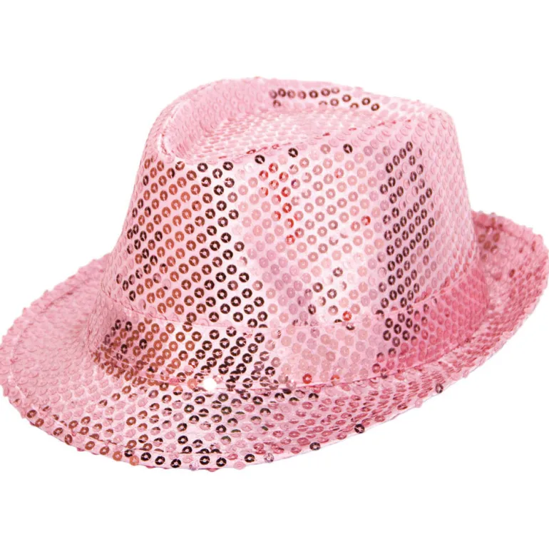Trilby Hatt - Paljetter Deluxe Rosa