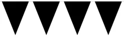 Vimpelbanner -Plast - Svart